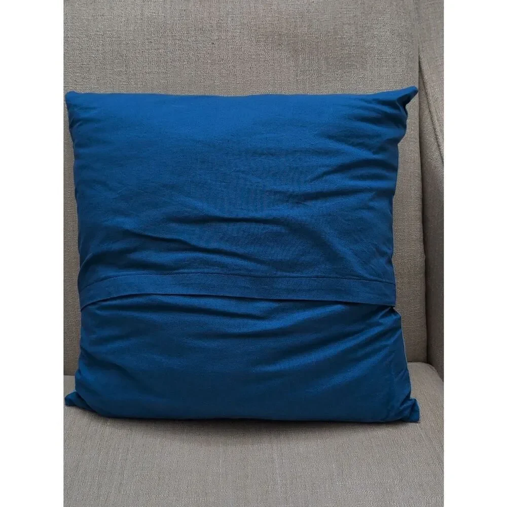Handmade Blue Duck Graphic Throw Pillow